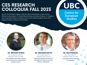 The 2023 Fall CES Research Colloquium Series is Here!!!